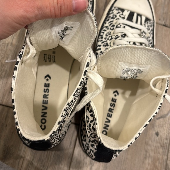 Converse All Star Cheetah Zebra High Top Sneakers Size 9 - Picture 8 of 8